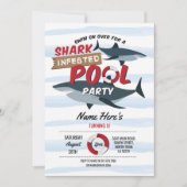 Invitation d'anniversaire de l'eau bleue (Devant)