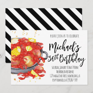 Invitation d'anniversaire de l'écrevisse