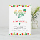 Invitation d'anniversaire de l'elfe de fête (Debout devant)