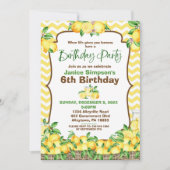 Invitation d'anniversaire de Lemon Chevron (Devant)