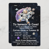 Invitation d'anniversaire de l'enfant à thème spat (Devant / Derrière)