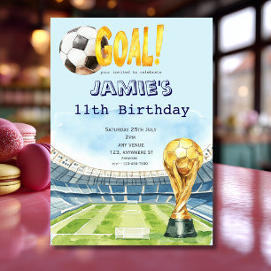 Invitation d'anniversaire de l'enfant de la Coupe 