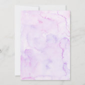 Invitation d'anniversaire de l'enfant papillon ros (Dos)