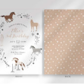 Invitation d'anniversaire de l'équestre occidental