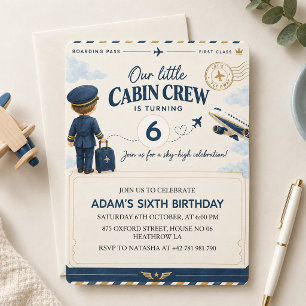 Invitation d'anniversaire de l'équipage de cabine