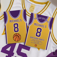 Invitation d'anniversaire de l'équipe de basket-ba