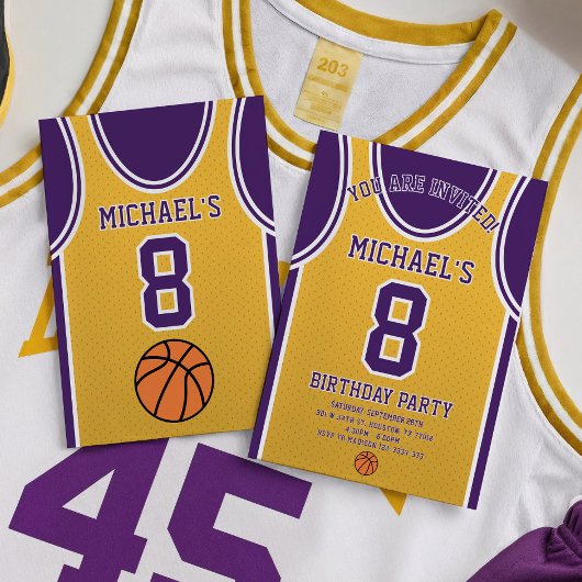 Invitation d'anniversaire de l'équipe de basket-ba