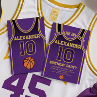 Invitation d'anniversaire de l'équipe de basket-ba