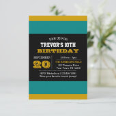 Invitation d'anniversaire de l'équipe turquoise et (Debout devant)