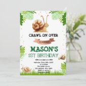 Invitation d'anniversaire de l'escargot (Debout devant)