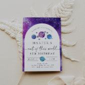 Invitation d'anniversaire de l'espace de la fille