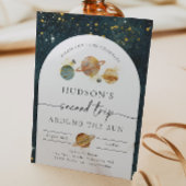 Invitation d'anniversaire de l'espace | Deuxième a