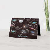 Invitation d'anniversaire de l'espace du garçon (Devant)