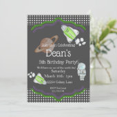 Invitation d'anniversaire de l'espace extra-atmosp (Debout devant)