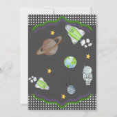 Invitation d'anniversaire de l'espace extra-atmosp (Dos)