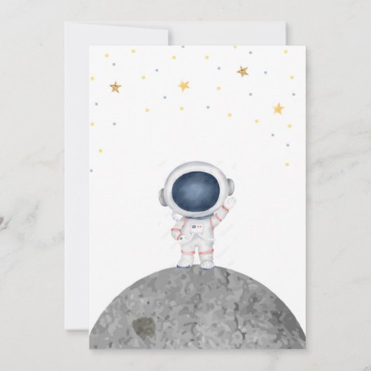 Invitation d'anniversaire de l'espace extra-atmosp (Dos)