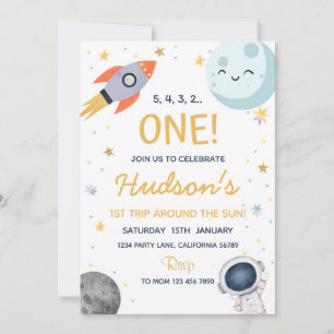 Invitation d'anniversaire de l'espace extra-atmosp
