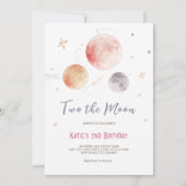 Invitation d'anniversaire de l'espace extra-atmosp (Devant)