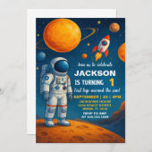 Invitation d'anniversaire de l'espace extra-atmosp (Devant / Derrière)