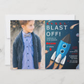 Invitation d'anniversaire de l'espace extra-atmosp (Devant)