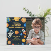 Invitation d'anniversaire de l'espace moderne (Debout devant)