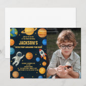 Invitation d'anniversaire de l'espace moderne (Devant / Derrière)