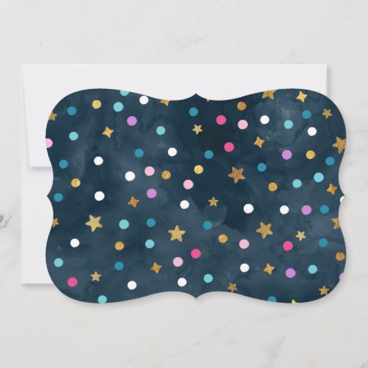 Invitation d'anniversaire de l'espace Partie spati (Dos)