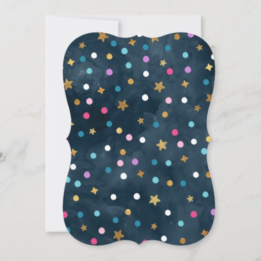 Invitation d'anniversaire de l'espace Partie spati (Dos)