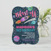 Invitation d'anniversaire de l'espace Partie spati (Debout devant)