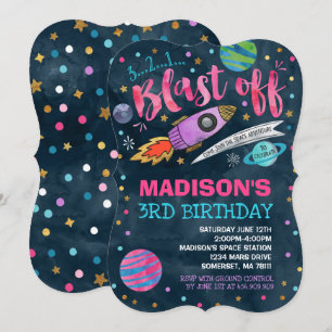 Invitation d'anniversaire de l'espace Partie spati