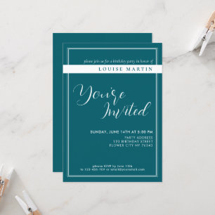 Invitation d'anniversaire de l'essence profonde pe