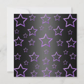 Invitation d'anniversaire de l'étoile violette (Dos)