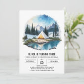 Invitation d'anniversaire de l'explorateur foresti (Debout devant)