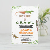 Invitation d'anniversaire de lézard (Debout devant)