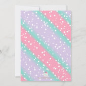 Invitation d'anniversaire de licorne d'aquarelle (Dos)