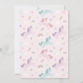 Invitation d'anniversaire de licorne fantaisiste m (Dos)