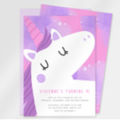 Invitation d'anniversaire de licorne moderne