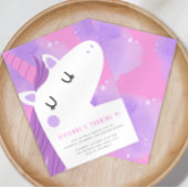 Invitation d'anniversaire de licorne moderne