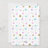 Invitation d'anniversaire de licorne violette (Dos)
