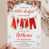 Invitation d'anniversaire de ligne de linge du Pèr