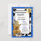 Invitation d'anniversaire de Lil' Sheriff Teddy Be (Devant)