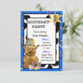 Invitation d'anniversaire de Lil' Sheriff Teddy Be (Debout devant)