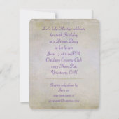 Invitation d'anniversaire de Lilac (Dos)