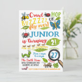 Invitation d'anniversaire de l'insecte des bogues (Debout devant)