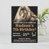 Invitation d'anniversaire de lion (Debout devant)