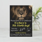 Invitation d'anniversaire de lion (Debout devant)