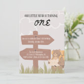 Invitation d'anniversaire de Little Bear (Debout devant)