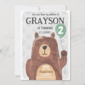 Invitation d'anniversaire de Little Bear (Devant)