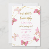 Invitation d'anniversaire de Little Butterfly (Devant)