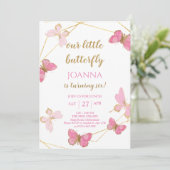 Invitation d'anniversaire de Little Butterfly (Debout devant)